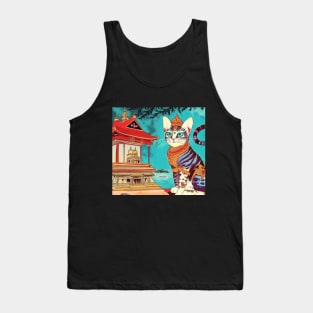 Hindu Kitty at the Temple Tank Top